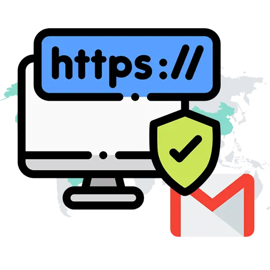 Domain And Gmail Icon Illustration
