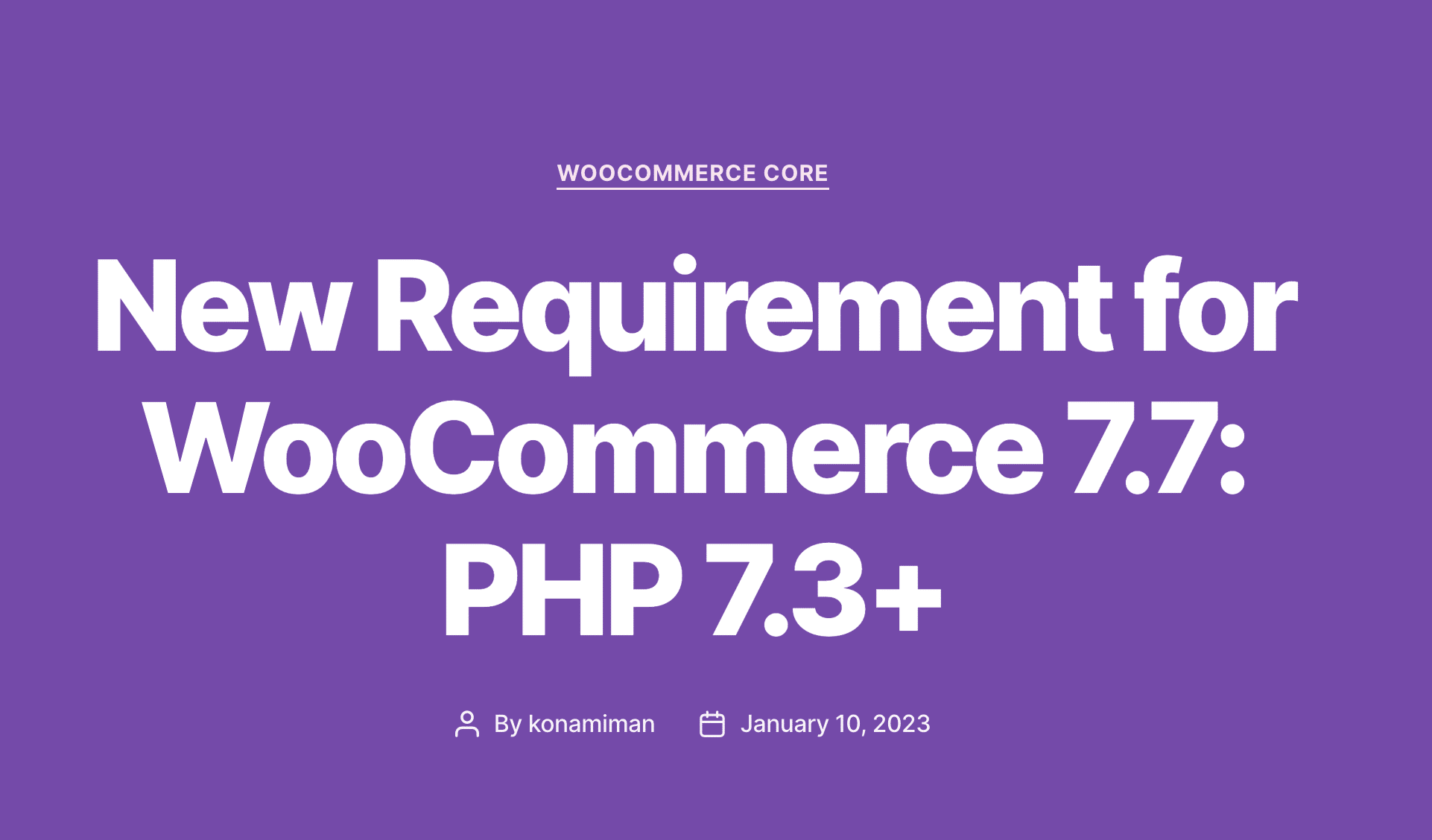 Wordpress Dashboard Woocommerce Notice – Php Version Requirements Will Change Soon Thumbnail
