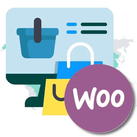 Woocommerce Shopping Icon Illustration