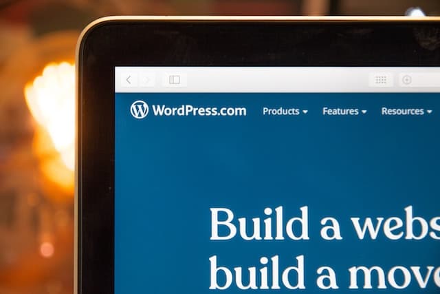 Build a Website - Wordpress.com screen image